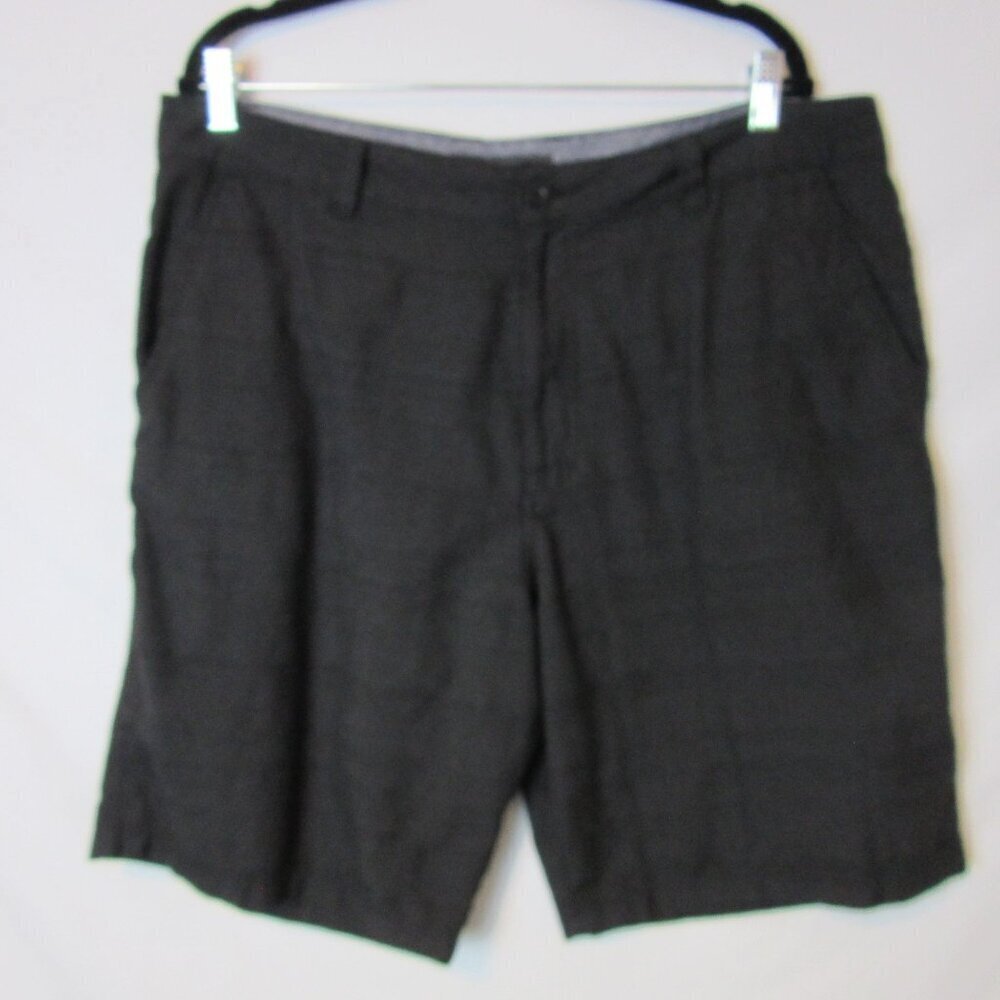 O'Neill Black Bermuda Shorts Men's 38 Gray Flat Front Classic Surfer Beach